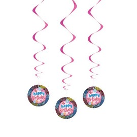 26 Hanging Wild Birthday Decorations, 3ct