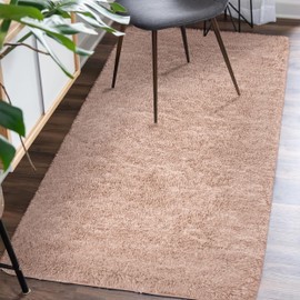 FVVRAX Fluffy Runner Rugs for Bedroom, 2x6 Beige Shaggy Area Rug for Living Room, Soft Carpet for Bedroom, Small Throw Dorm Rug for Nursery Home, Plush Shag Bedside Rug for Boy Girls Kids Teens, Beige