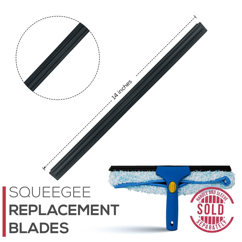 KLEEN HANDLER Pack of 10 Professional 14” Window Washing Squeegee