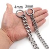 Heavy Duty Stainless Steel Dog Choke Collar, Cuban Link Chain