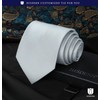 HISDERN TL-03S Plain Shiny Necktie Square Set, Men's, Formal Business,