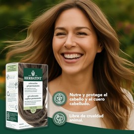 HERBATINT, Coloración Permanente para Cabello en Gel - color RUBIO OSCURO 6N - 170 ml - Sin Amoníaco - 100% Cobertura de Canas - para Pieles Sensibles