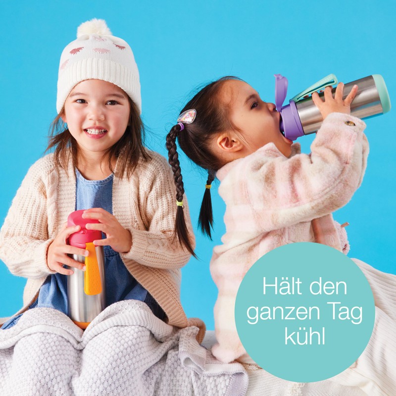 b.box Insulated spout water bottle for children, tilting and drinking,