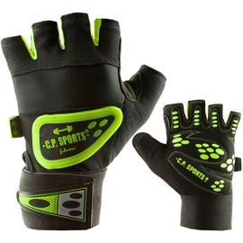 C.P. Sports Training Gloves Professional Grip Bandages Fitness Gloves Bodybuilding Fitness Strength Training Gym Sports Padded for Men and Women