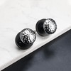 STARPY Black Door Knobs with Round Rosette, Interior Door Handles