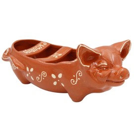 Ceramica Edgar Picas Traditional Portuguese Clay Terracotta Happy Pig Sausage Roaster