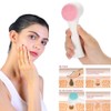 Cleansing Brush, Double Sided Clean & Exfoliating & Massage Soft,