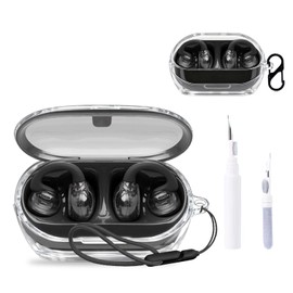NOUKAJU for JBL Soundgear Clips Case Cover, Earphone Protective Case (with Carabiner + Lanyard + Cleaning Pen) Drop-Proof,Scratch-Proof,Protective Cover for JBL Soundgear Clips(Clear)