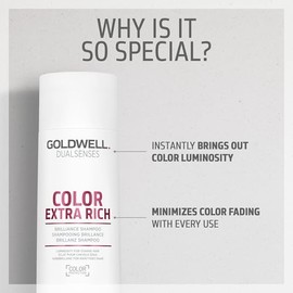 Goldwell Dualsenses Color Extra Rich Fade Stop Shampoo for Unisex, 10.1 Ounce