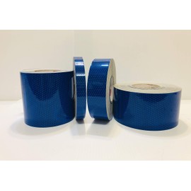 V98 Blue Reflective Tape Reflexite Orafol Prismatic Safety Tape 1", 2", 4", 6" (1" Inch, 10' Feet)