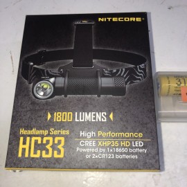 Nitecore HC33 Headlamp 1800 lumen with NL1835HP 18650 Battery Included Light Dad