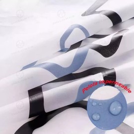Gran compañía Cortina Baño Lavable Tela Impermeable Con Diseño+12 Ganchos