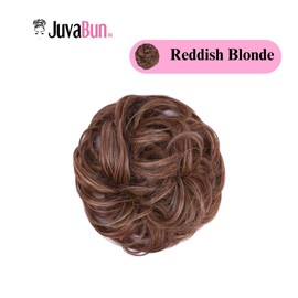 Juvabun Messy Bun 2.0 Hair Piece - Reddish Blonde |Hair Pieces for Women & Men| Synthetic | Everyday Wear |Washable Realistic| Scrunchie -Reddish 1 Count