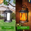 Aityvert Solar Lights Outdoor Upgraded Solar Lantern Flickering Flame Outdoor