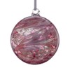 Large Glass Hanging Friendship Ball 15cm diameter, Pink