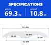 HECASA Trailer Fender Skirts Pair Tandem for RVs Campers and