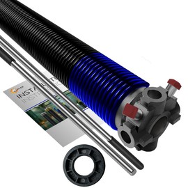 Garage Door Torsion Spring 262x2x36 for Right Side of Garage Door with 1" Nylon Bushing and Winding Bars Precision E-Coating 5-Year Warranty Minimum 30,000 Cycles (Black Cone)