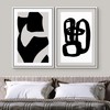 SIGNWIN Framed Canvas Print Wall Art Set Geometric Black Paint