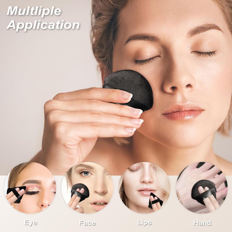 Triangle Setting Makeup Powder Puffs - Reusable Face Powder Puff