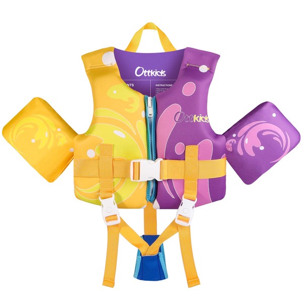 Ottkids Kids Swim Vest Toddler Floaties Fit 20-44 Lbs Boys