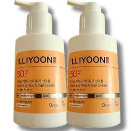 Illyyoon [Beauty Nara] Illyyoon Large Capacity Hypoallergenic Easy Wash Sun Cream for the Whole Family 150ml x 2 / [뷰티나라] 일리윤 대용량 저자극 온가족 이지워시 선크림 150ml 2개