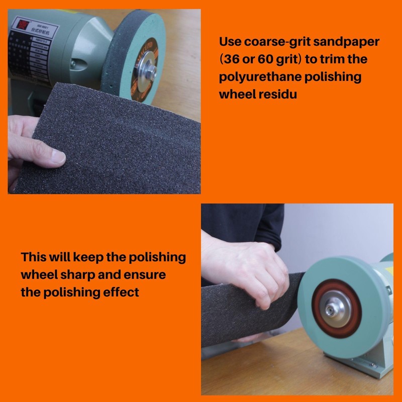 Elastic Polyurethane Buffing Wheels 6 Inch 2000 Grit. for Mirror
