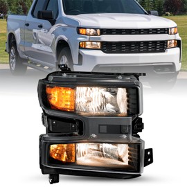 JSBOYAT Halogen Headlight Assembly for 2019-2021 Chevy Silverado 1500 Factory OE Style Head Lamp Replacement Right Passenger Side