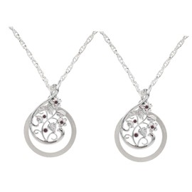 FOMIYES 2pcs Reading Magnifying Glass Pendant Necklace Women's Magnifier Necklace Sterling Silver Fashion Jewelry