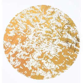 Gold Disposable Placemats 13 Inch Round Metallic Thin Place Mats Gold Foil Mesh Pressed 12 Pack Thin Gold Doilies Table Mats for Home Decoration Dining Table Wedding Birthday Party