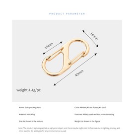 GENGMEI 10PCS Zipper Lock Clips,Luggage Locks,Backpack Locks Zipper,Double Opening Small Carabiner Clip,Zipper Clips Anti Theft for Travel Security,Zipper Locks Anti Theft for Travel (White K)