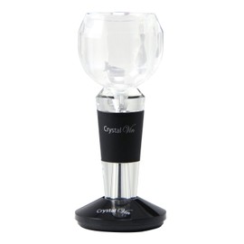 Supreme Housewares Crystal Vine Wine decanter Wine Sediment Filter Pourer Acrylic Plastic Wine Aerator (Black)