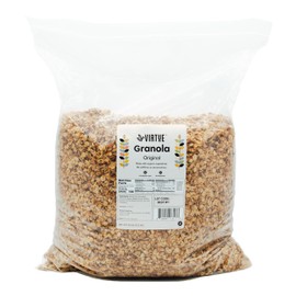 Virtue Foods Bulk Granola Original 10 lb Resealable Bag - Healthy Cereal Topping with Sunflower Seeds, Cinnamon, Maple Syrup, Coconut Oil - Nut Free, Gluten Free, Soy Free, Dairy Free, Seed Oil Free, Vegan and No Additives