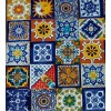 Azulejo Talavera 10x10cm Diferentes Colores 20 Pieza Confeti