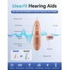 Ideerfit Rechargeable Hearing Aids For Seniors, Behind-The-Ear BTE PSAP, Digital