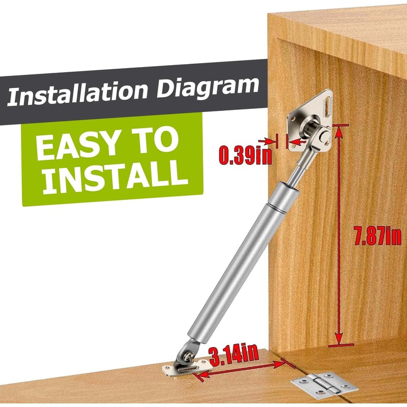 Mdkave Drop Down Gas Struts with Hings for Cabinets,Soft Close