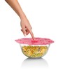 Charles Viancin Silicone Lids - Geranium Silicone Bowl Covers/Airtight Pan