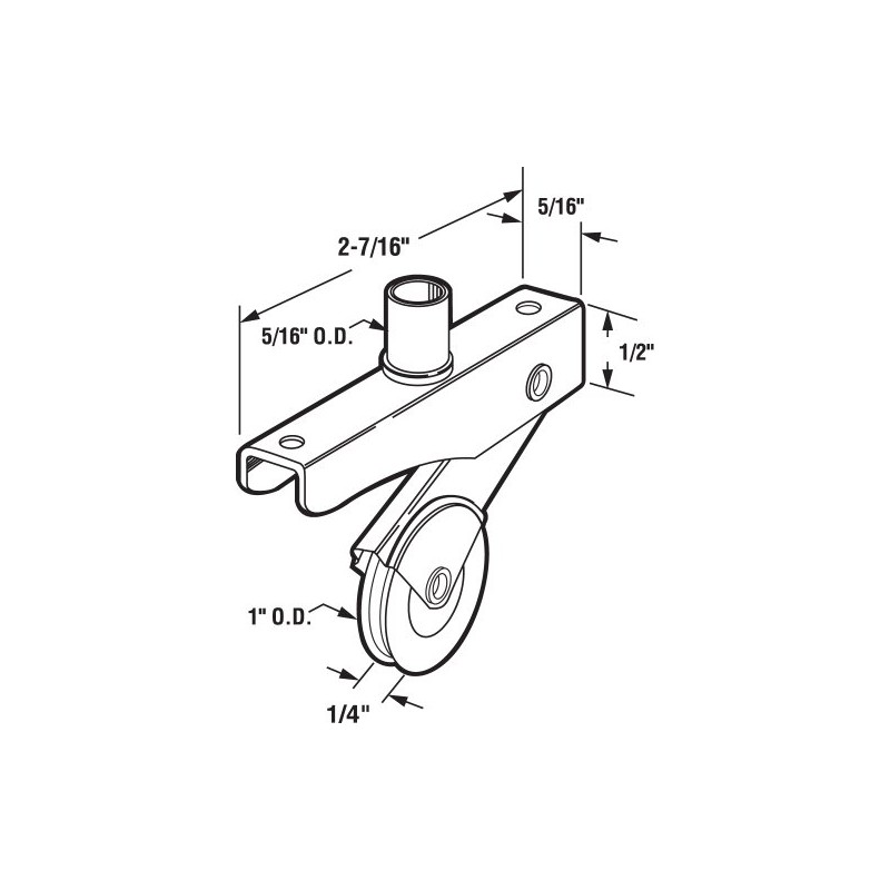 Prime-Line B 702 1 In. Steel Screen Door Roller (2