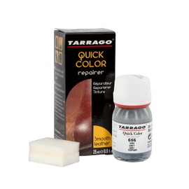 Tarrago Quick Color Dye Leather and Canvas Repair - 25 ml Leather Shoe Dye for Dyeing of Leather Footwear, Bags, Shoes, Jackets, Purses & More - Grey #656