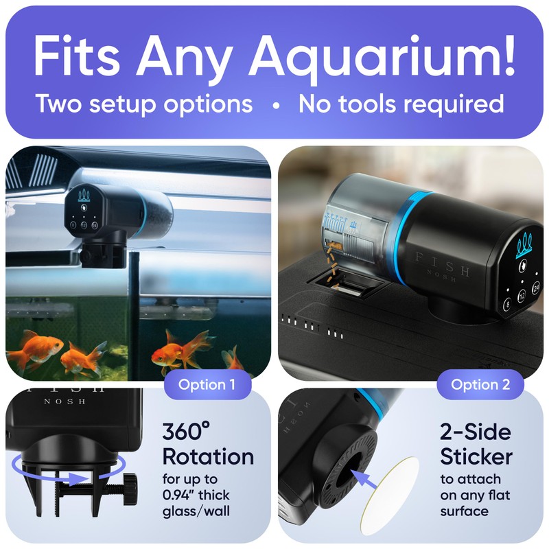 FISHNOSH Automatic Fish Feeder for Aquarium - New Generation 2026,