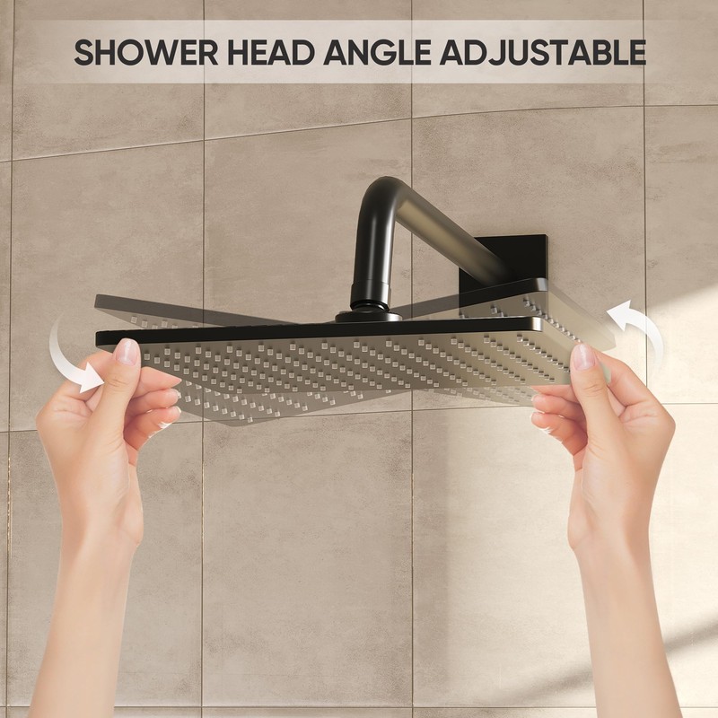 Gabrylly 10" Rain Shower Head, Rainfall Ceiling Mount Shower Head,