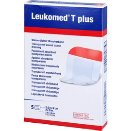 Leukomed Transp.Plus Sterile Plasters 5 x 7.2 cm Pack of 5