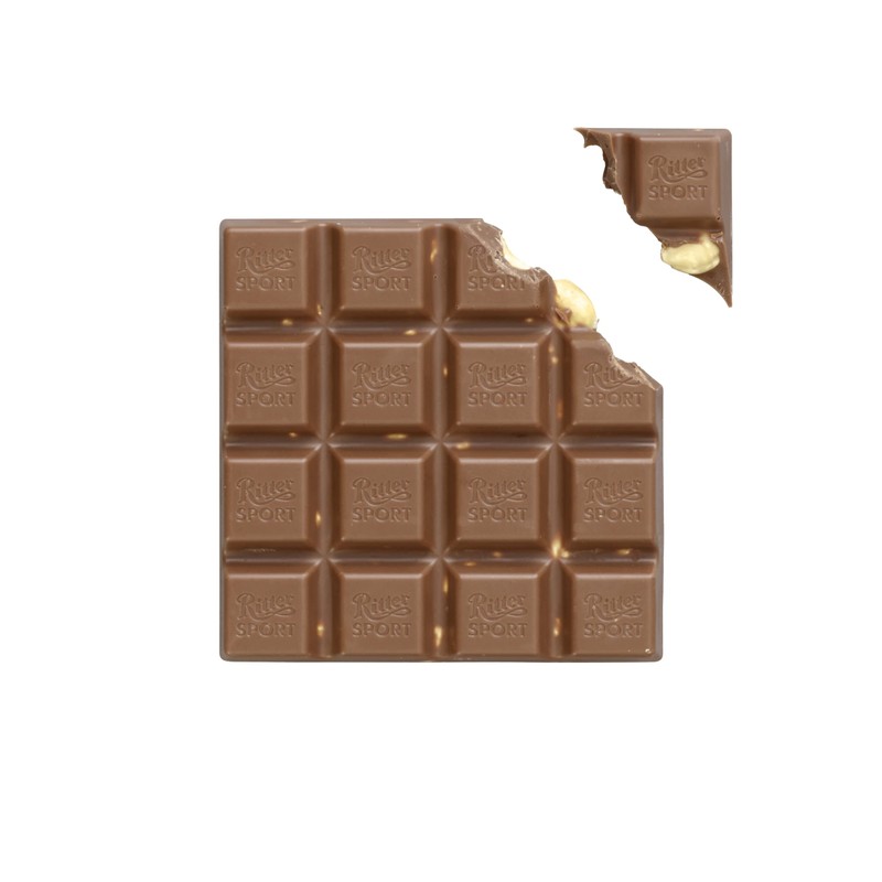 Ritter Sport Chocolate Bars with Nuts (Milk Chocolate with Hazelnuts,