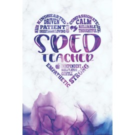 SPED Teacher Notebook Appreciation Gift - a Blank Lined Journal with Heart Subway Art Words. A Perfect Special Ed Teacher Gift! Notebook with Alcohol ... or Notebook - a SPED Teacher Must Have!