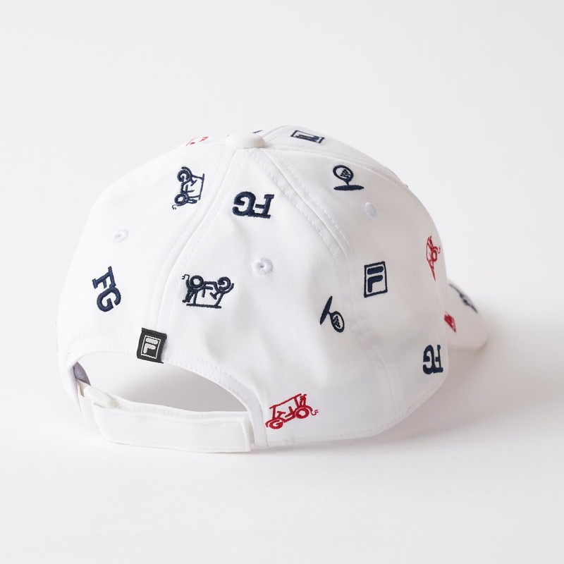 Fila Golf 744901 Men's Cap with Embroidered Flytop Pattern, WT