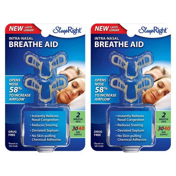 SleepRight Intra-Nasal Breathe Aids 2 Pack (4 Count)