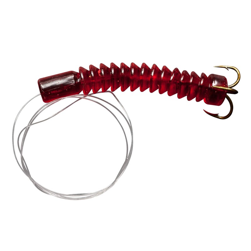 Tackle Beacon Catfish Dip Bait Worms- Red