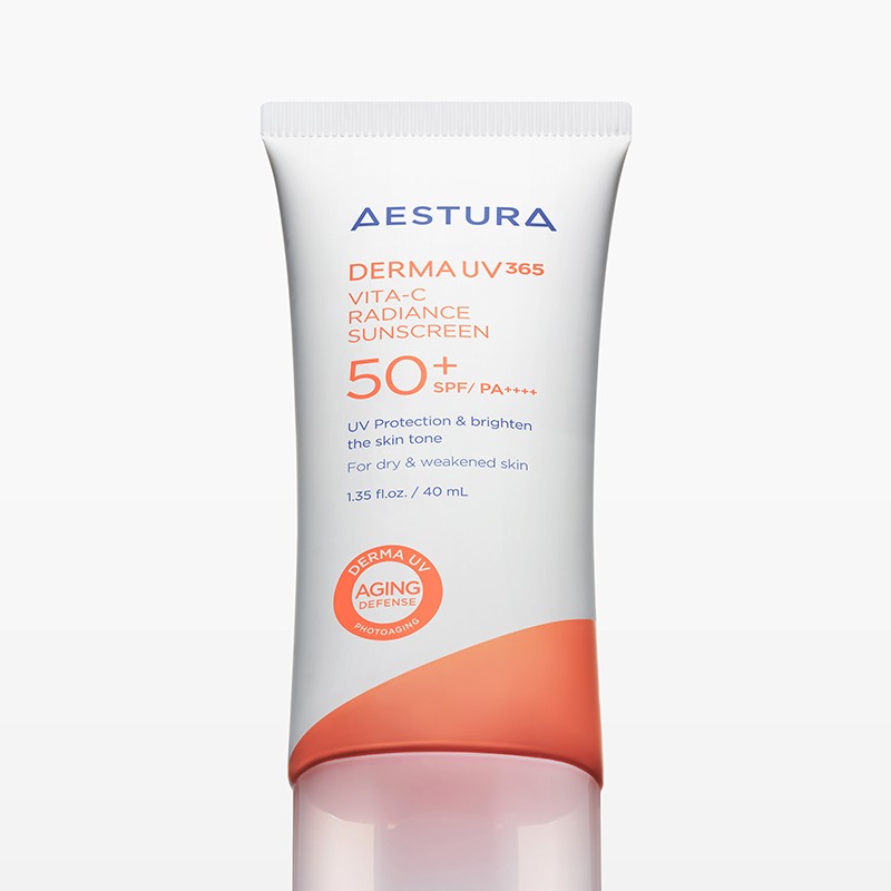 Astra [에스트라][더블] 더마UV365 비타C 광채수분 선크림 40mlX2개 SPF50+ PA++++(본품 1개
