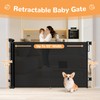 Retractable Baby Gates for Stairs, 55" Wide Mesh Baby Gate