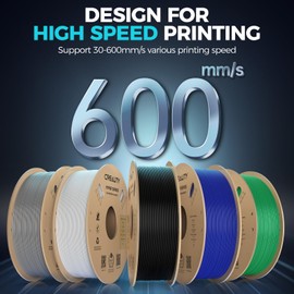 Creality PETG Filament, Hyper 1.75 mm 1 kg PETG: High-Speed 3D Printer Filament 30-600 mm/s, Dimensional Accuracy +/- 0.02 Cardboard Spool (2.2 lbs) for Most FDM 3D Printers,White