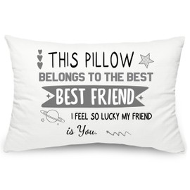 Best Friend Pillowcases Gifts for Best Friend Women Bedding Decration Pillow Cases 50x75 cm Idea Bestie BFF Soul Sister Birthday Christmas Wedding Throw Pillow Gifts for Female (Best Friend 50x75)